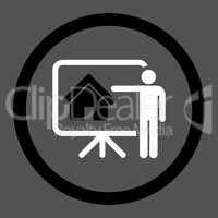 Realtor flat black and white colors rounded glyph icon