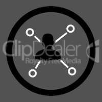 Relations flat black and white colors rounded glyph icon