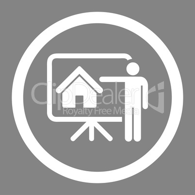 Realtor flat white color rounded glyph icon Realtor flat white color rounded glyph icon