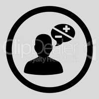 Arguments flat black color rounded glyph icon