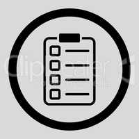Examination flat black color rounded glyph icon