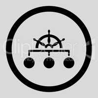 Rule flat black color rounded glyph icon