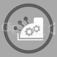 Cash register flat dark gray and white colors rounded glyph icon