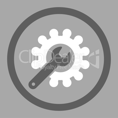 Customization flat dark gray and white colors rounded glyph icon