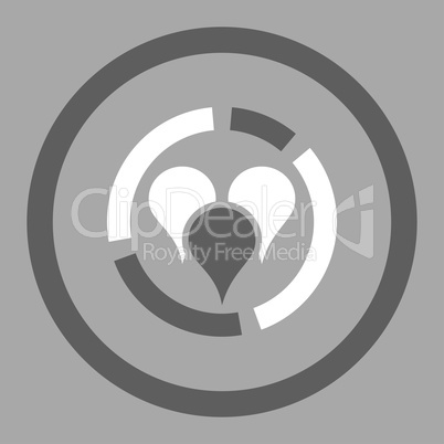 Geo diagram flat dark gray and white colors rounded glyph icon