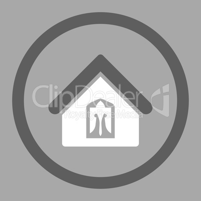 Home flat dark gray and white colors rounded glyph icon