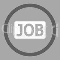 Job flat dark gray and white colors rounded glyph icon