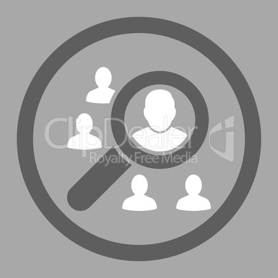 Marketing flat dark gray and white colors rounded glyph icon