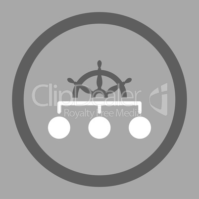 Rule flat dark gray and white colors rounded glyph icon