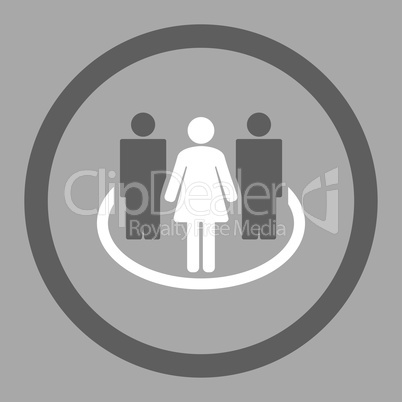 Society flat dark gray and white colors rounded glyph icon