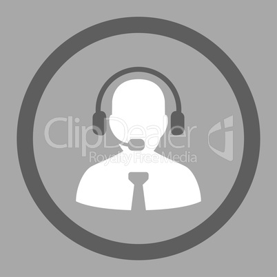 Support chat flat dark gray and white colors rounded glyph icon