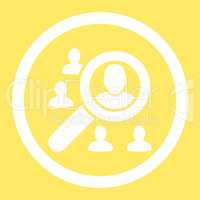 Marketing flat white color rounded glyph icon