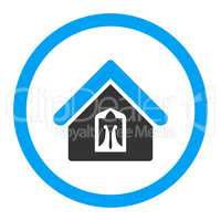 Home flat blue and gray colors rounded glyph icon