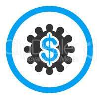 Payment options flat blue and gray colors rounded glyph icon