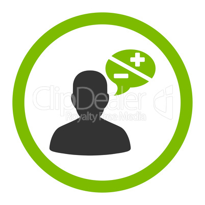 Arguments flat eco green and gray colors rounded glyph icon