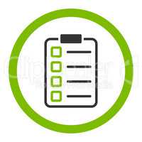Examination flat eco green and gray colors rounded glyph icon