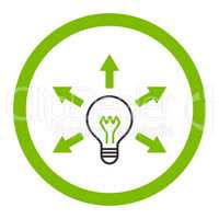 Idea flat eco green and gray colors rounded glyph icon