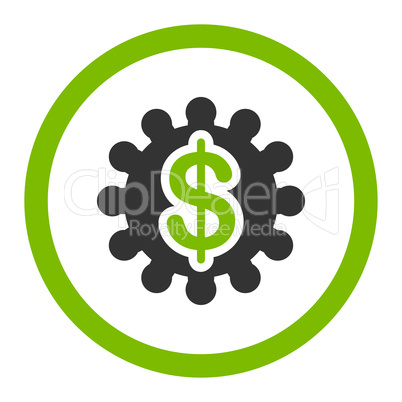 Payment options flat eco green and gray colors rounded glyph icon