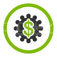 Payment options flat eco green and gray colors rounded glyph icon