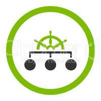 Rule flat eco green and gray colors rounded glyph icon