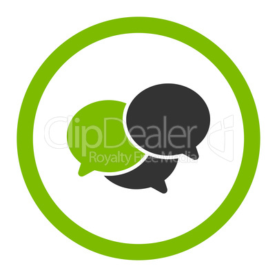 Webinar flat eco green and gray colors rounded glyph icon