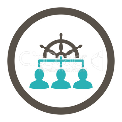 Management flat grey and cyan colors rounded glyph icon Management flat grey and cyan colors rounded glyph icon
