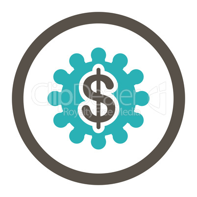 Payment options flat grey and cyan colors rounded glyph icon