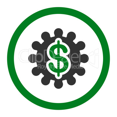 Payment options flat green and gray colors rounded glyph icon