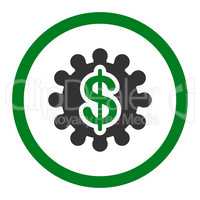 Payment options flat green and gray colors rounded glyph icon