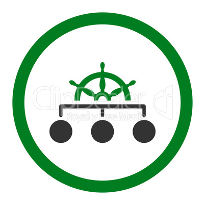 Rule flat green and gray colors rounded glyph icon