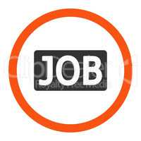 Job flat orange and gray colors rounded glyph icon