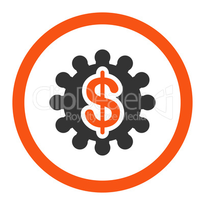 Payment options flat orange and gray colors rounded glyph icon