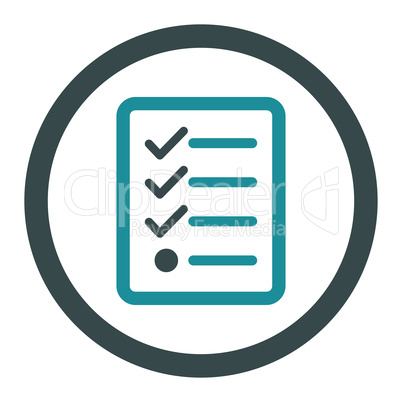 Checklist flat soft blue colors rounded glyph icon