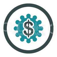 Payment options flat soft blue colors rounded glyph icon