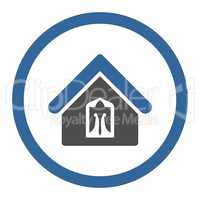 Home flat cobalt and gray colors rounded glyph icon