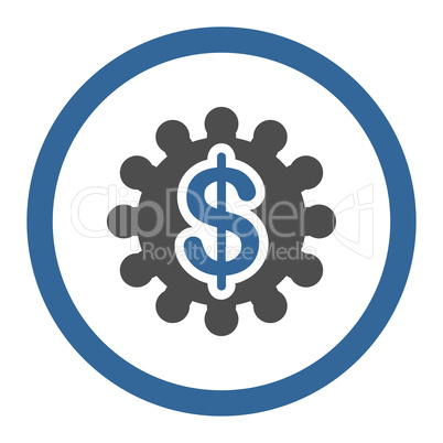 Payment options flat cobalt and gray colors rounded glyph icon