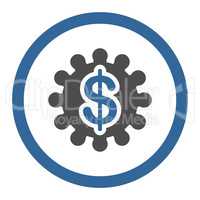 Payment options flat cobalt and gray colors rounded glyph icon