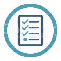 Checklist flat cyan and blue colors rounded glyph icon