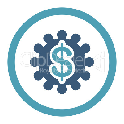 Payment options flat cyan and blue colors rounded glyph icon