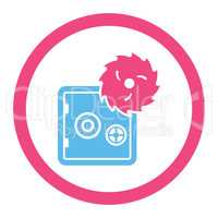 Hacking theft flat pink and blue colors rounded glyph icon