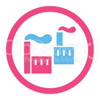 Industry flat pink and blue colors rounded glyph icon