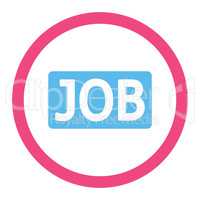 Job flat pink and blue colors rounded glyph icon
