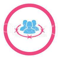 Strict management flat pink and blue colors rounded glyph icon
