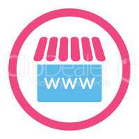 Webstore flat pink and blue colors rounded glyph icon