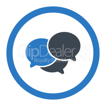 Webinar flat smooth blue colors rounded glyph icon