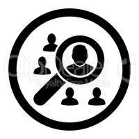 Marketing flat black color rounded glyph icon