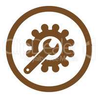 Customization flat brown color rounded glyph icon