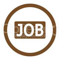 Job flat brown color rounded glyph icon