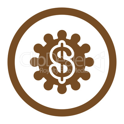 Payment options flat brown color rounded glyph icon