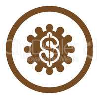 Payment options flat brown color rounded glyph icon